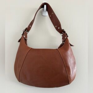 Clark’s Brown Leather Shoulder Bag Hobo Y2K Style Classic Timeless Chic Purse